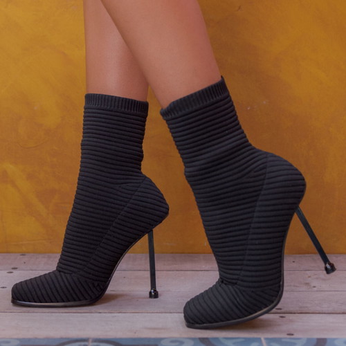 Black high heel ankle boots new