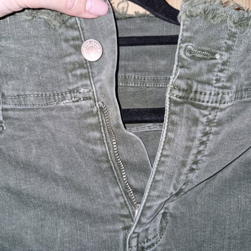 Slim fit jeans L like new, olive color