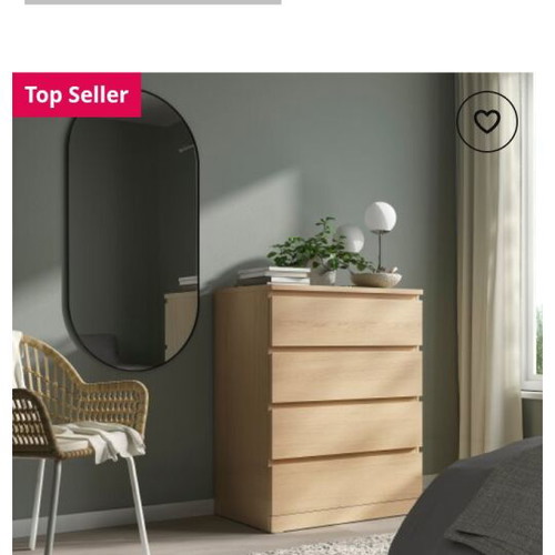 IKEA Malm 4-Drawer Chest in Like New -  50,00 - Vendora.cy
