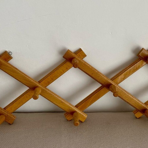 Vintage wooden folding coat rack like new