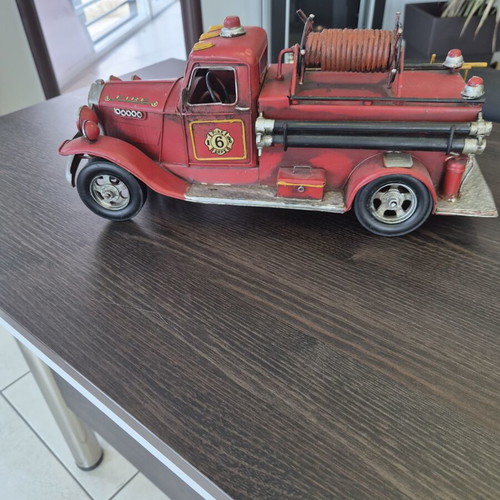 Handmade fire truck toy