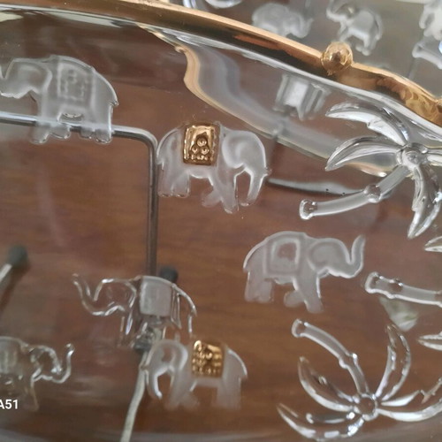 Decorative glass platters oval and round like new, vintage style