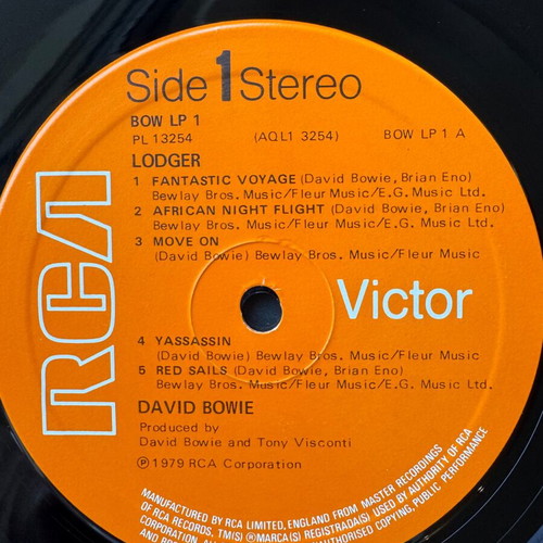 David Bowie Lodger LP used, 1st UK gatefold 1979
