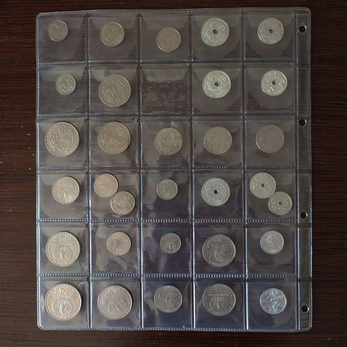Coins of King Constantine II used, 31 pieces from 1966-1973