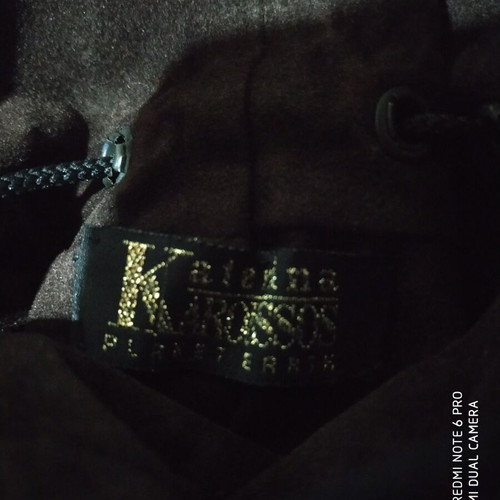 Velvet shoulder bag Katerina Karoussos like new, brown