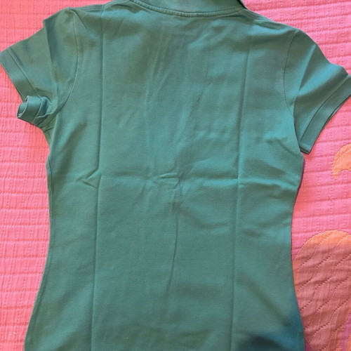 Lacoste polo t-shirt like new, turquoise, size S