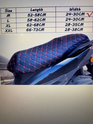 Seat cover size XL new for Moto and Scooter 68cmx35cm