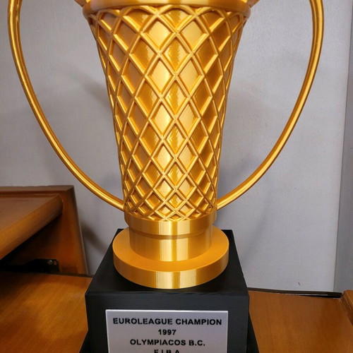 Euroleague Champion Trophy Olympiacos 1997 new