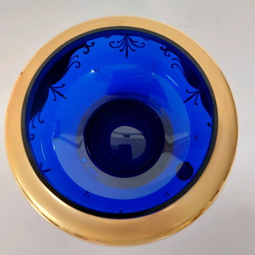 Bohemia fondantière used crystal with 24k gold and hand painting