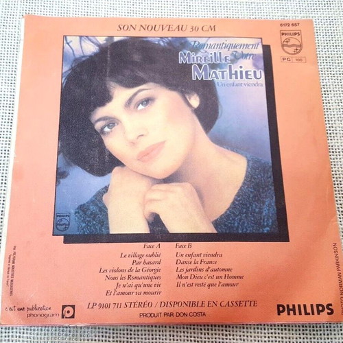 Mireille Mathieu Un Enfant Viendra 7' used, pop