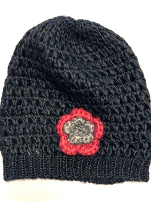 Knit Cap handmade like new, black