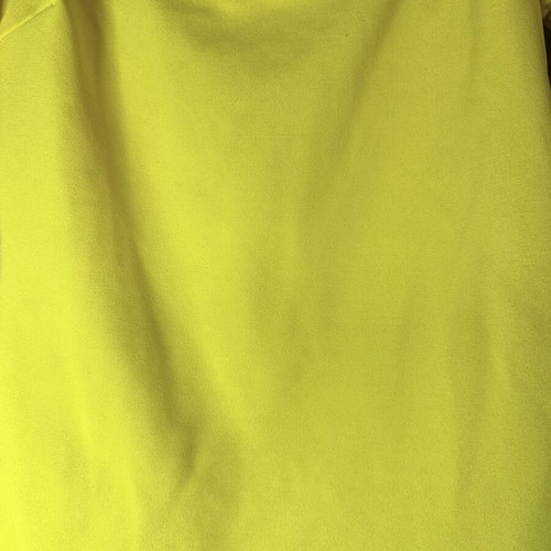 Shein yellow blouse with V neckline and ruched sleeves
