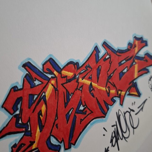 Graffiti color sketch new on thick paper