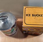 Decorative plastic ice bucket with box new