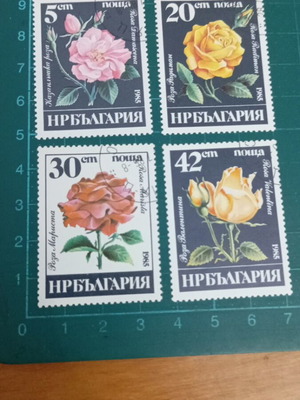 Γραμματόσημα Βουλγαρίας 1985 Λουλούδια Τριαντάφυλλα σαν καινούργια