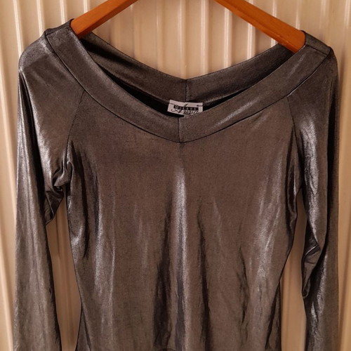 Lame gray blouse size medium