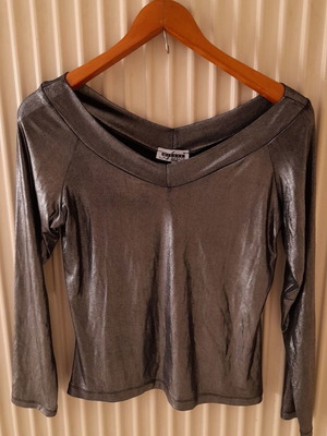 Lame gray blouse size medium