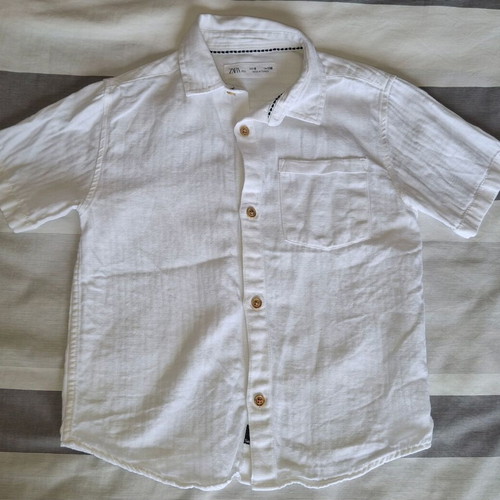 Zara Kids Summer Shirt White Size 6 Years 116cm Like New