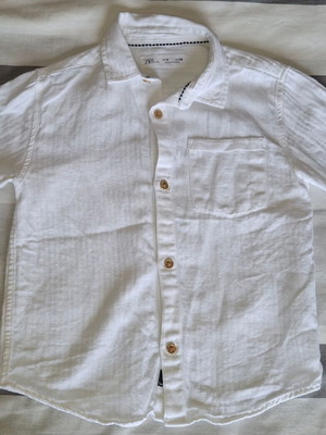 Πουκάμισο Zara Kids Καλοκαιρινό Λευκό Μέγεθος 6 Ετών 116cm Σαν Καινούργιο