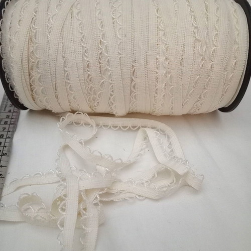 Elastic ribbon with loops like new, off-white-sugar color