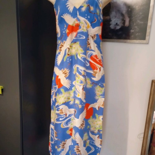 Superdry dress used, size 40, blue viscose