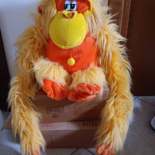 Plush monkey like new with velcro hands
