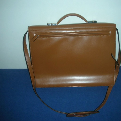 Lloyd leather professional laptop bag like new, beige and brown