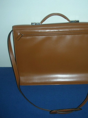 Lloyd leather professional laptop bag like new, beige and brown