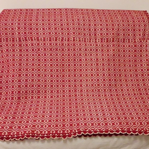 Woven loom blanket red all-wool new
