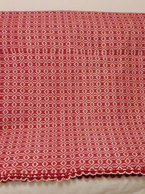 Woven loom blanket red all-wool new