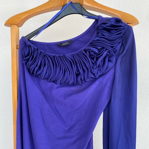 Evening dress with one shoulder like new, size M, blue and purple