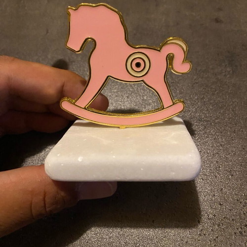 Decorative item with evil eye and coral horse design new