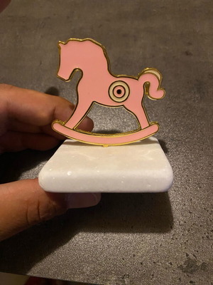 Διακοσμητικό με ματάκι και σχέδιο άλογο σε κοραλί χρώμα καινούργιο