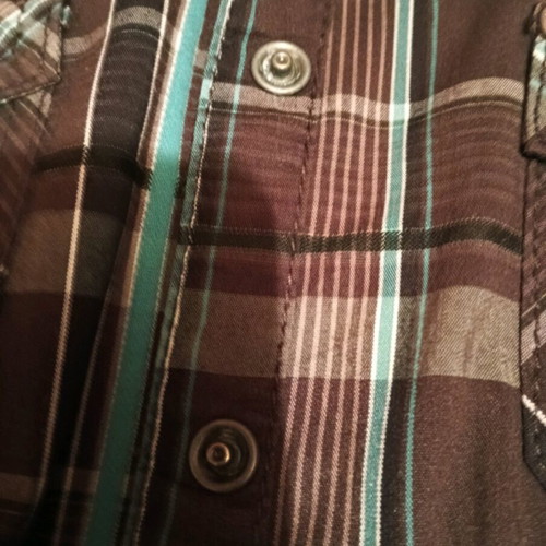 Checked women's shirt like new, size M, brown and green
