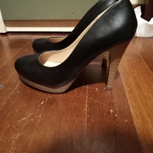 Black high heel pumps 12cm new, size 38