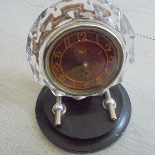 Mayak Soviet Vintage Table Clock Mechanical Used