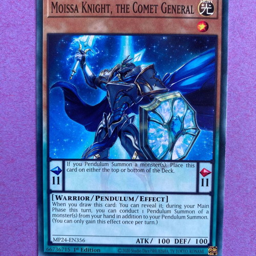 Yu-Gi-Oh card Moissa Knight, the Comet General like new