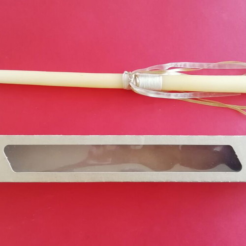Candle with simple decoration like new, 37 cm long