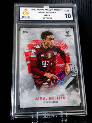 2022 Topps Mason Mount Jamal Musiala Future Champion Grey Parallel #66/99 Gem Mint 10