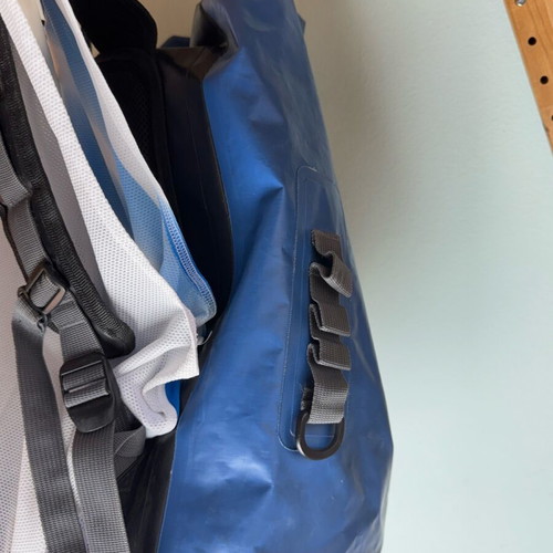 Backpack used, blue, waterproof, 25-40 liters capacity