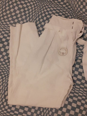Mango linen high-waisted pants like new, white size 34