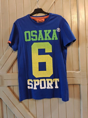 Superdry Osaka t-shirt blue like new, size S