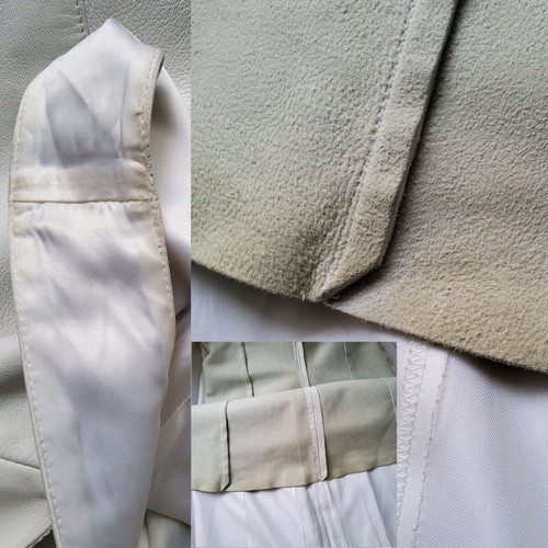 Plein Sud vintage 90s y2k soft grunge preppy buckle leather mini dress like new, white, size M