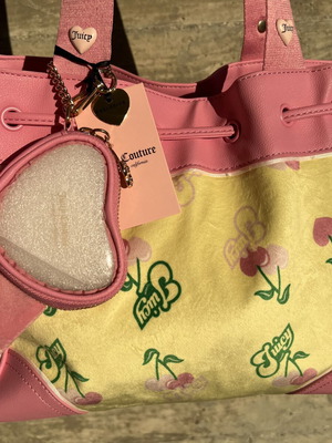 Juicy Couture Gelato Cherry DayDreamer χειροποίητη τσάντα κίτρινη καινούργια