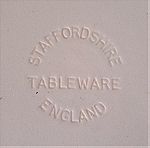  Staffordshire Πιάτο Σερβιρίσματος Ø24,5cm Tableware England Vintage #00613