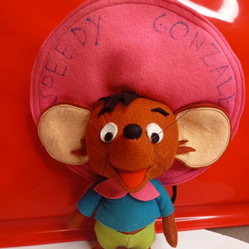 Speedy Gonzales vintage doll from felt material 1970s like new