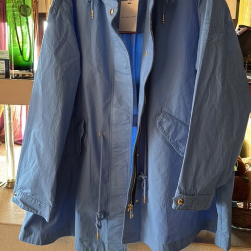 Tommy Hilfiger plus size 50 blue jacket new with drawstring and hood