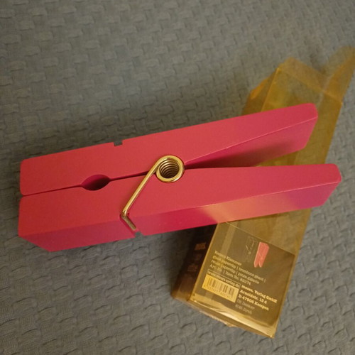 Moses note and photo holder, clothespin shape, 18 x 5 cm