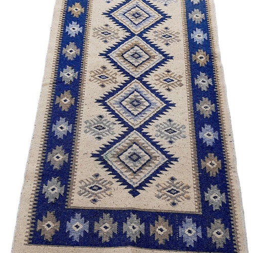 Vintage Bulgarian Wool Kilim Like New, Double-Sided 160x75 cm