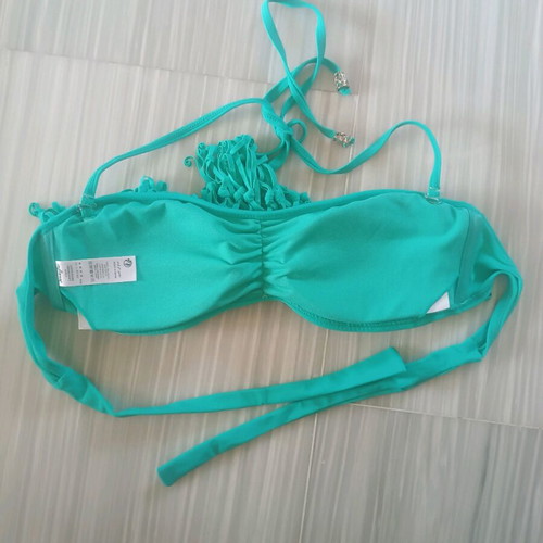 Swimwear top new, turquoise, size medium